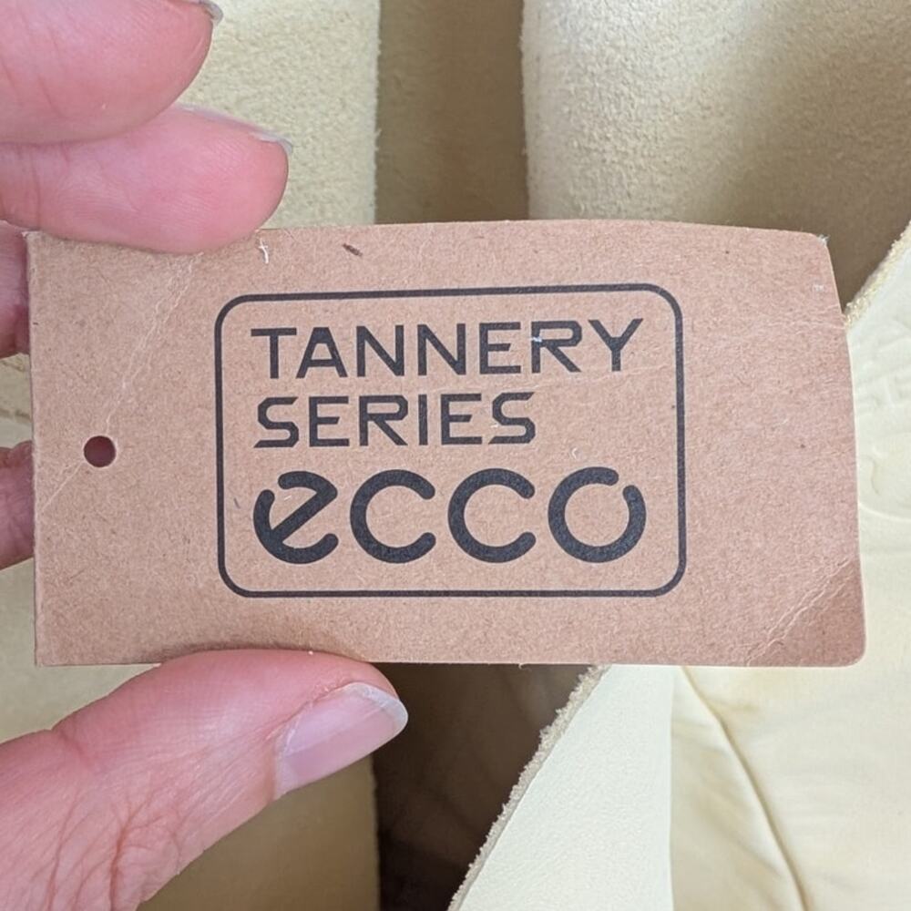 ECCO Upcycled North South Leather Bag Shopper Logo Handles - Picture 7 of 9